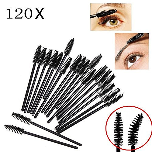 JZK 120 Applicatore mascara monouso scovolino pennello pieghevole nero 120x