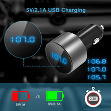 Carica l&#39;immagine nel visualizzatore di Gallery, TECKNET Bluetooth FM Transmitter, Wireless Trasmettitore Radio con Argento - Ilgrandebazar