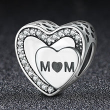 Carica l&#39;immagine nel visualizzatore di Gallery, Ciondolo di tributo alla mamma, in argento Sterling 925 con zirconia cubica,... - Ilgrandebazar