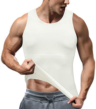 Carica l&#39;immagine nel visualizzatore di Gallery, CHUMIAN Maglietta Compressione Uomo Canotta Contenitiva Snellente Intimo Modellante Dimagrante Fascia Pancia Sportivo Fitness Canottiera