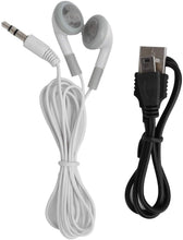 Carica l'immagine nel visualizzatore di Gallery, Mini Lettore Musicale MP3 Hi-Fi Portatile con Suono Senza Perdita con Slot di Memoria e Batteria a Lunga Durata per Esterni, Cuffie Incluse, Supporto Fino a 32 GB, Nero/Bianco(Argento)