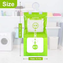 Carica l'immagine nel visualizzatore di Gallery, Czemo 10 PCS Sacchetti Assorbi Umidità da Appendere Assorbono,Sacchetti per Deumidificatore Il Peso di Ogni Confezione è di 90g Adatto per Antimuffa e Resistente all'umidità in Armadi Bagni, Verde