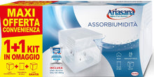 Carica l'immagine nel visualizzatore di Gallery, Ariasana Kit Mini Deumidificatore Formato Convenienza 1+1, Assorbi umidità fino a 30 m², Assorbiumidità anche per Cantina, Stanzino, Bagno, cucina, Camper