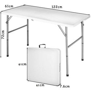 MaxxGarden - Tavolo Pieghevole da Campeggio, Giardino, con S, Bianco - Ilgrandebazar