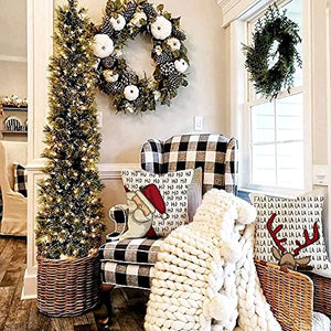 Cuscini Natalizi Decorativi Divano Natale Copricuscini Federe 45x45 Bianco Arredo Per Salotto La Casa Babbo Natale Alci Regali Poliestere 4 Pezzi