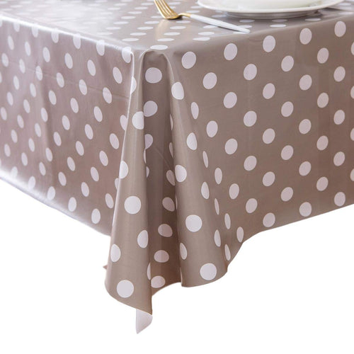 Vinylla Pois Tortora Facile da Pulire in PVC, 140 x 180 cm 140 x 180 - Ilgrandebazar