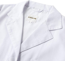 Carica l&#39;immagine nel visualizzatore di Gallery, Icertag Camice Bianco da Laboratorio Donna, Medico Cappotto, Camice per Le Donne, Camice Bianco per Le Signore, Adatto per Studente Laboratorio Infermiera Cosplay Abito di Cotone