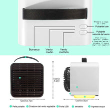 Carica l'immagine nel visualizzatore di Gallery, Mini Raffreddatore D'aria, StillCool Condizionatori Portatili Personale Evaporativo Umidificatore Purificatore D'aria Air 3 livelli di potenza Con la luce notturna