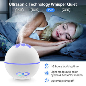 laxikoo Diffusore di Aromi, 400ml Umidificatore Ultrasuoni con Cambio 7... - Ilgrandebazar