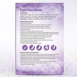 Maschera Piedi, LARALA 2 Paia Calli Piedi Peeling Esfoliante viola - Ilgrandebazar