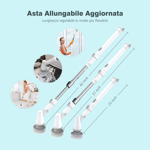 Homitt Spazzola Rotante per Pulizia Casa Bianco Scrubber standard, - Ilgrandebazar