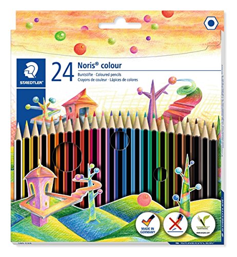 STAEDTLER matite colorate Noris Colour, confezione da 24 colori con tonalità... - Ilgrandebazar