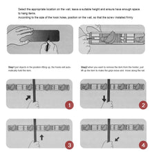 Carica l&#39;immagine nel visualizzatore di Gallery, Scopa e spazzolone da parete in lega alluminio con Organizer porta Garage Da... - Ilgrandebazar