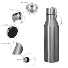 Carica l&#39;immagine nel visualizzatore di Gallery, centtechi Bottiglia Termica Acciaio Inox,720ml 24 Ore Freddo 720ML, argento - Ilgrandebazar