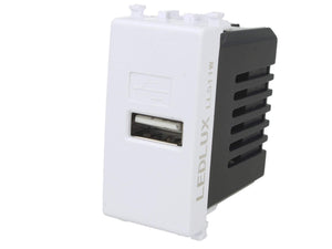 LEDLUX LL511W Modulo Caricatore USB 5V 2,1A Compatibile Con Placca Vimar... - Ilgrandebazar