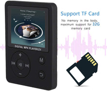 Carica l&#39;immagine nel visualizzatore di Gallery, Lettore Musicale MP3 MP4, Lettore HiFi con Schermo a Colori Portatile Leggero e Sottile Lettore Musicale MP3 MP4 Pulsante Rotondo USB2.0(黑色)