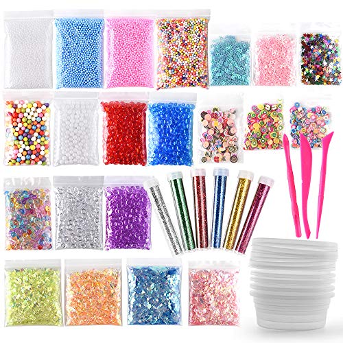 FEPITO 35 pcs Slime Kit per la preparazione fai da te di melma giocattolo,... - Ilgrandebazar