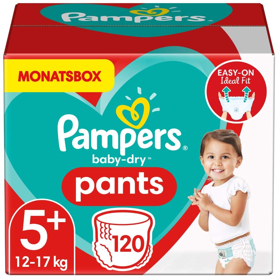 Pampers Active Baby-Dry pants pannolino taglia 5+, 12-17 kg, 120 pezzi –