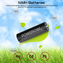 Carica l&#39;immagine nel visualizzatore di Gallery, Batterie AA Stilo POWEROWL 2800mAh ad Alta 12 Pile, Ricaricabili - Ilgrandebazar