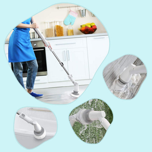 Homitt Spazzola Rotante per Pulizia Casa Bianco Scrubber standard, - Ilgrandebazar