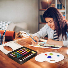 Carica l'immagine nel visualizzatore di Gallery, Cohotek Acquerelli Set Pittura ad Acquerello Solida, Set di 36 Colori Acquerello Portatile con 10 Set di Accessori(Pennelli Set, Temperamatite, Pennello Acqua etc)-Ideali per Artisti, Adulti e Bambini