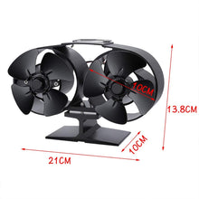 Carica l&#39;immagine nel visualizzatore di Gallery, Ventola per stufa alimentata a calore camino, a legna 8 Lame.