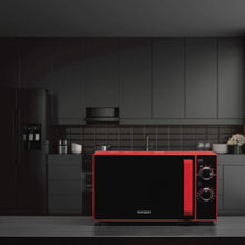 Carica l&#39;immagine nel visualizzatore di Gallery, Oursson Forno a Microonde Rosso con Sportello a Specchio MM2005/RD, 20 litri, 700 Watt, 4 anni di garanzia