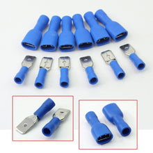 Carica l&#39;immagine nel visualizzatore di Gallery, Aussel Metal Assorted Electrical Wire Terminal Spade Connectors Male Blue - Ilgrandebazar