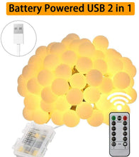 Carica l&#39;immagine nel visualizzatore di Gallery, BETECK Catena Luminosa, Luci Stringa 10m Lampadina Illuminazione 100 LED Bulbo Lampade Con 8 Modalità Flash per Ghirlanda Decorazioni Casa, Festa, Matrimonio, Giardino (Bianco Caldo)