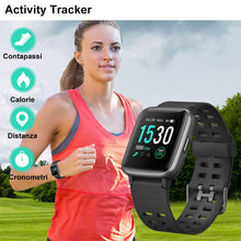 Carica l&#39;immagine nel visualizzatore di Gallery, YAMAY Smartwatch Orologio Fitness Uomo Donna Impermeabile IP68 Smart Nero - Ilgrandebazar