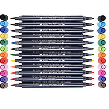 Carica l&#39;immagine nel visualizzatore di Gallery, Beupro Set Pennarelli Acquerello, 12 a Colori Doppia Punta per... - Ilgrandebazar