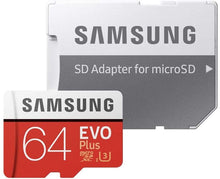 Carica l'immagine nel visualizzatore di Gallery, Samsung Memorie MB-MC64GA EVO Plus Scheda microSD da 64 GB, UHS-I U3, Fino a 100 MB/s, con Adattatore SD