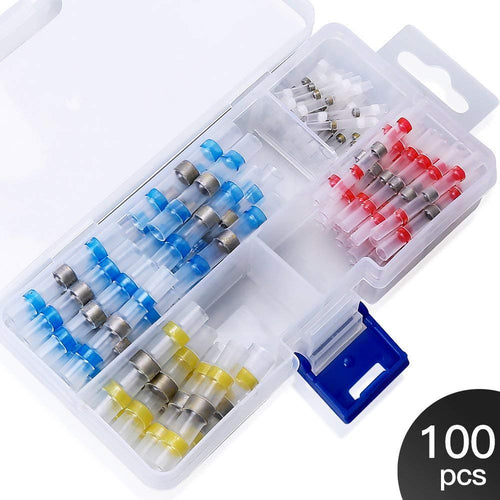 Eventronic Set 100 Pezzi Connettori Termoretraibili (Confezione da 100) - Ilgrandebazar