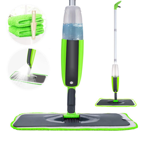 Tencoz Spray Mop, Lavapavimenti a Spruzzo Scopa Autopulente, Mocio in Verde - Ilgrandebazar