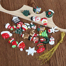 Carica l'immagine nel visualizzatore di Gallery, Naler 24 Ciondoli Natalizi Decorazione di Natale Christmas Fascino del Pendente Addobbi per Albero di Natale Fascino della Resina del Pupazzo di Neve Babbo Natale Ornamenti Natalizi DIY Craft
