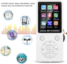 Carica l'immagine nel visualizzatore di Gallery, Lettore Musicale Lettore Musicale Portatile Lossless Sound MP3 MP4 con Memoria Bluetooth 4.2 32G(Bianca)