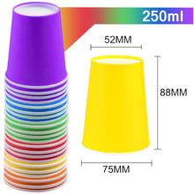 Carica l&#39;immagine nel visualizzatore di Gallery, Bicchieri di carta usa e getta per feste, 255 ml, 9 Ounce, Colour - Ilgrandebazar