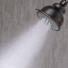 Carica l'immagine nel visualizzatore di Gallery, Soffione Doccia ad Alta Pressione, Voolan Doccetta 10 cm Fissa in Bagno, 5 Modalità di Spruzzo e Soffione Regolabile in Bronzo, Adatto Anche a Bassa Pressione Acqua (Senza Braccio Doccia)