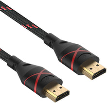 Carica l'immagine nel visualizzatore di Gallery, Rankie Cavo HDMI Alta velocità, Ethernet, 3D, Video 4K e Arc, Nylon Intrecciato, 1,8 m, Rosso
