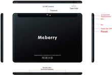 Carica l'immagine nel visualizzatore di Gallery, Tablet 10 Pollici MEBERRY Android 9.0 Pie Tablets 4GB RAM + 64GB ROM - Certificato Google GSM - Dual SIM | 8000mAh | WI-FI| Bluetooth | GPS |Type-C (5.0+8.0 MP Telecamera) - Nero