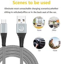 Carica l'immagine nel visualizzatore di Gallery, Yosou Cavo Micro USB [3-Pack 2M] Cavo Android USB Ricarica Rapida Micro USB Caricabatterie en Nylon Intrecciato Compatibile con Smartphone Samsung S6 S7 S5 J3 J7,Sony,HTC,Nokia,LG,Huawei,PS4