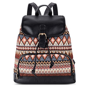 VBIGER Zaino Donna Casual Scuola Canavas Multicolore 5