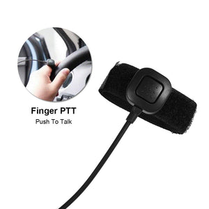 Flessibile laringofono con dito PTT, tubo acustico segreto auricolare default - Ilgrandebazar