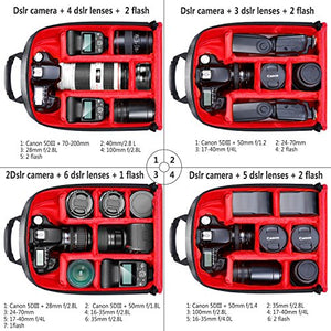 Neewer Zaino Borsa Fotocamera Impermeabile Antiurto 30x14x37cm con Tipo I
