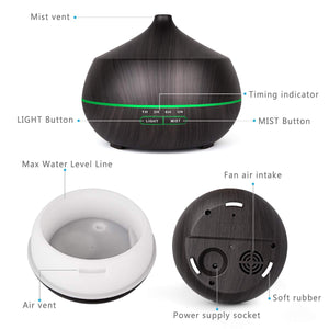 Tenswall 400ml Umidificatore con 7 Colori Cambiato di Luce LED,Diffusore... - Ilgrandebazar