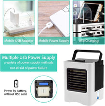 Carica l'immagine nel visualizzatore di Gallery, Condizionatore D'aria Portatile, Mini Air Cooler Personale Raffrescatore Evaporativo, Umidificatore e Purificatore con 3 Velocità per Casa, Ufficio, Camper
