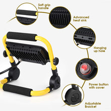 Carica l&#39;immagine nel visualizzatore di Gallery, Faretto LED Portatile 50W, Ultra Luminoso da Cantiere 4500lm, 3... - Ilgrandebazar