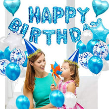 Carica l'immagine nel visualizzatore di Gallery, SPECOOL Palloncini di Lattice riempiti coriandoli Blue Happy Birthday Blu - Ilgrandebazar