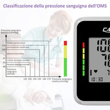 Carica l&#39;immagine nel visualizzatore di Gallery, Cazon Misuratore di pressione sanguigna, misuratore di pressione sanguigna digitale automatica per uso domestico, misuratore di frequenza cardiaca con bracciale, 2 × 120 set di memoria (Black)