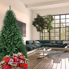 Carica l&#39;immagine nel visualizzatore di Gallery, BAKAJI Albero di Natale Pino Cuore d&#39;oro Ecologico e Ignifugo con Base a Croce in Ferro Pieghevole Super Folto Rami Innesto Ad Uncino Colore Verde (150 cm)